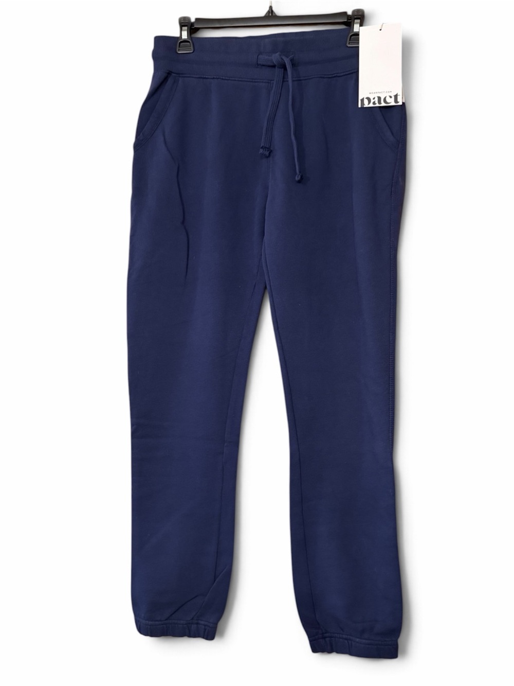 PACT Navy Drawstring Jogger Pants with Pockets - Picture 8 of 11